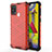 Carcasa Bumper Funda Silicona Transparente 360 Grados AM1 para Samsung Galaxy M21s Rojo