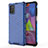 Carcasa Bumper Funda Silicona Transparente 360 Grados AM1 para Samsung Galaxy M51 Azul
