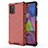 Carcasa Bumper Funda Silicona Transparente 360 Grados AM1 para Samsung Galaxy M51 Rojo