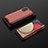 Carcasa Bumper Funda Silicona Transparente 360 Grados AM2 para Samsung Galaxy A03s Rojo