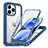 Carcasa Bumper Funda Silicona Transparente 360 Grados con Mag-Safe Magnetic AC1 para Apple iPhone 13 Pro Azul