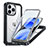 Carcasa Bumper Funda Silicona Transparente 360 Grados con Mag-Safe Magnetic AC1 para Apple iPhone 13 Pro Max Negro
