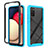 Carcasa Bumper Funda Silicona Transparente 360 Grados JX1 para Samsung Galaxy A02s Azul Cielo