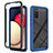 Carcasa Bumper Funda Silicona Transparente 360 Grados JX1 para Samsung Galaxy A02s Azul y Negro