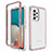 Carcasa Bumper Funda Silicona Transparente 360 Grados JX1 para Samsung Galaxy A53 5G Oro Rosa