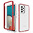 Carcasa Bumper Funda Silicona Transparente 360 Grados JX1 para Samsung Galaxy A53 5G Rojo