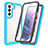 Carcasa Bumper Funda Silicona Transparente 360 Grados M01 para Samsung Galaxy S22 5G Azul Cielo