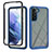 Carcasa Bumper Funda Silicona Transparente 360 Grados M02 para Samsung Galaxy S21 Plus 5G Azul