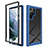 Carcasa Bumper Funda Silicona Transparente 360 Grados M02 para Samsung Galaxy S21 Ultra 5G Azul