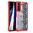 Carcasa Bumper Funda Silicona Transparente 360 Grados M06 para Samsung Galaxy S22 5G Rojo