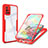 Carcasa Bumper Funda Silicona Transparente 360 Grados MJ1 para Samsung Galaxy A71 5G Rojo