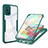 Carcasa Bumper Funda Silicona Transparente 360 Grados MJ1 para Samsung Galaxy A71 5G Verde