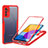 Carcasa Bumper Funda Silicona Transparente 360 Grados MJ1 para Samsung Galaxy M52 5G Rojo