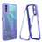 Carcasa Bumper Funda Silicona Transparente 360 Grados MJ1 para Vivo Y11s Morado