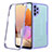 Carcasa Bumper Funda Silicona Transparente 360 Grados MJ2 para Samsung Galaxy M32 5G Morado