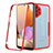 Carcasa Bumper Funda Silicona Transparente 360 Grados MJ2 para Samsung Galaxy M32 5G Rojo