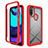 Carcasa Bumper Funda Silicona Transparente 360 Grados para Motorola Moto E20 Rojo