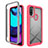 Carcasa Bumper Funda Silicona Transparente 360 Grados para Motorola Moto E40 Rosa Roja