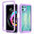 Carcasa Bumper Funda Silicona Transparente 360 Grados para Motorola Moto Edge 20 Lite 5G Morado