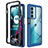 Carcasa Bumper Funda Silicona Transparente 360 Grados para Motorola Moto Edge S30 5G Azul