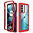 Carcasa Bumper Funda Silicona Transparente 360 Grados para Motorola Moto Edge S30 5G Rojo