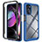 Carcasa Bumper Funda Silicona Transparente 360 Grados para Motorola Moto G 5G (2022) Azul