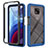Carcasa Bumper Funda Silicona Transparente 360 Grados para Motorola Moto G Power (2021) Azul