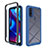 Carcasa Bumper Funda Silicona Transparente 360 Grados para Motorola Moto G Pure Azul