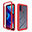 Carcasa Bumper Funda Silicona Transparente 360 Grados para Motorola Moto G Pure Rojo