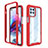 Carcasa Bumper Funda Silicona Transparente 360 Grados para Motorola Moto G100 5G Rojo