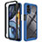 Carcasa Bumper Funda Silicona Transparente 360 Grados para Motorola Moto G22 Azul