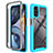 Carcasa Bumper Funda Silicona Transparente 360 Grados para Motorola Moto G22 Cian