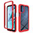 Carcasa Bumper Funda Silicona Transparente 360 Grados para Motorola Moto G41 Rojo