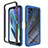 Carcasa Bumper Funda Silicona Transparente 360 Grados para Motorola Moto G50 5G Azul