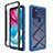 Carcasa Bumper Funda Silicona Transparente 360 Grados para Motorola Moto G60s Azul