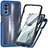 Carcasa Bumper Funda Silicona Transparente 360 Grados para Motorola Moto G62 5G Azul