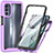 Carcasa Bumper Funda Silicona Transparente 360 Grados para Motorola Moto G62 5G Morado