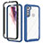 Carcasa Bumper Funda Silicona Transparente 360 Grados para Motorola Moto One Fusion Plus Azul