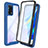 Carcasa Bumper Funda Silicona Transparente 360 Grados para Oppo A74 4G Azul