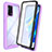 Carcasa Bumper Funda Silicona Transparente 360 Grados para Oppo A74 4G Purpura Claro