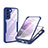 Carcasa Bumper Funda Silicona Transparente 360 Grados para Samsung Galaxy S21 Plus 5G Azul