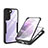Carcasa Bumper Funda Silicona Transparente 360 Grados para Samsung Galaxy S22 5G Negro