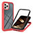 Carcasa Bumper Funda Silicona Transparente 360 Grados YB1 para Apple iPhone 13 Pro Rojo