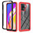 Carcasa Bumper Funda Silicona Transparente 360 Grados YB1 para Oppo F19 Pro Rojo