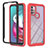 Carcasa Bumper Funda Silicona Transparente 360 Grados YB2 para Motorola Moto G30 Rojo
