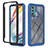 Carcasa Bumper Funda Silicona Transparente 360 Grados YB2 para Motorola Moto G60 Azul