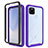 Carcasa Bumper Funda Silicona Transparente 360 Grados ZJ1 para Google Pixel 5 XL 5G Purpura Claro