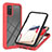 Carcasa Bumper Funda Silicona Transparente 360 Grados ZJ1 para Samsung Galaxy A02s Rojo