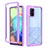 Carcasa Bumper Funda Silicona Transparente 360 Grados ZJ1 para Samsung Galaxy A71 5G Purpura Claro