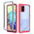 Carcasa Bumper Funda Silicona Transparente 360 Grados ZJ1 para Samsung Galaxy A71 5G Rosa Roja